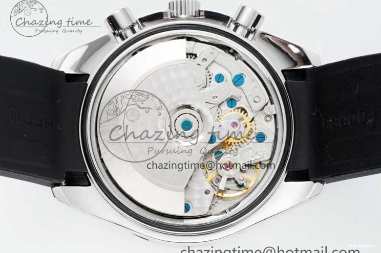 0304 ZipUp Speedmaster Racing Master SS HKF Best Edition Gray Black Dial on Black Rubber Strap A 7811